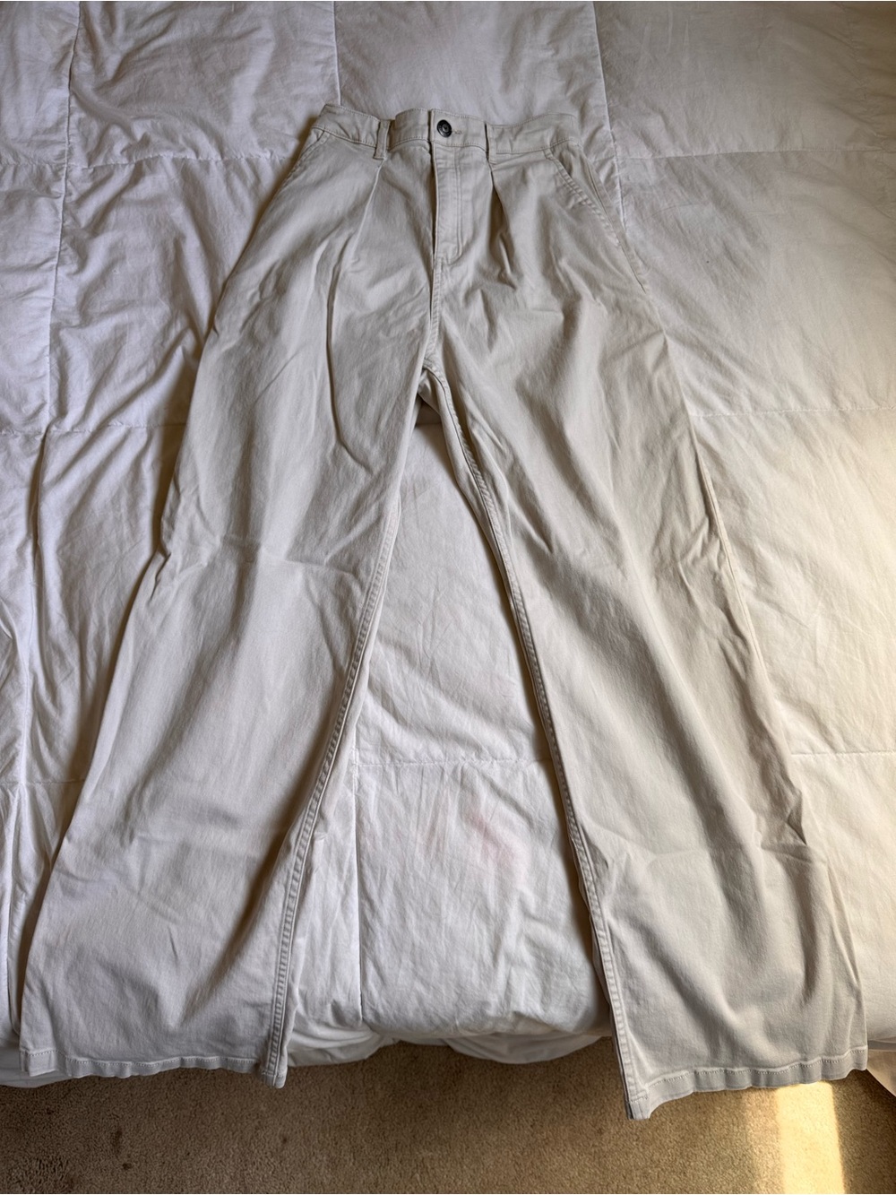 Hollister XS Cream Pants - Casual Cotton Pants
